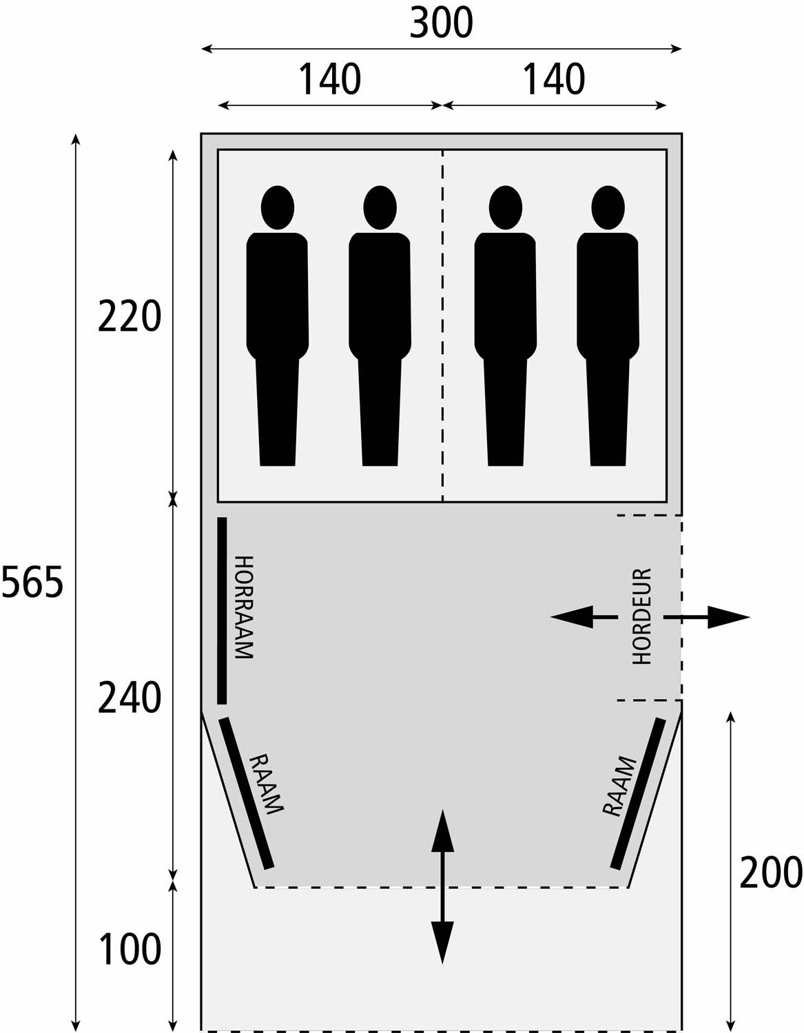 SAFARICA Blackhawk 300 Deluxe Darksleep Tunneltent