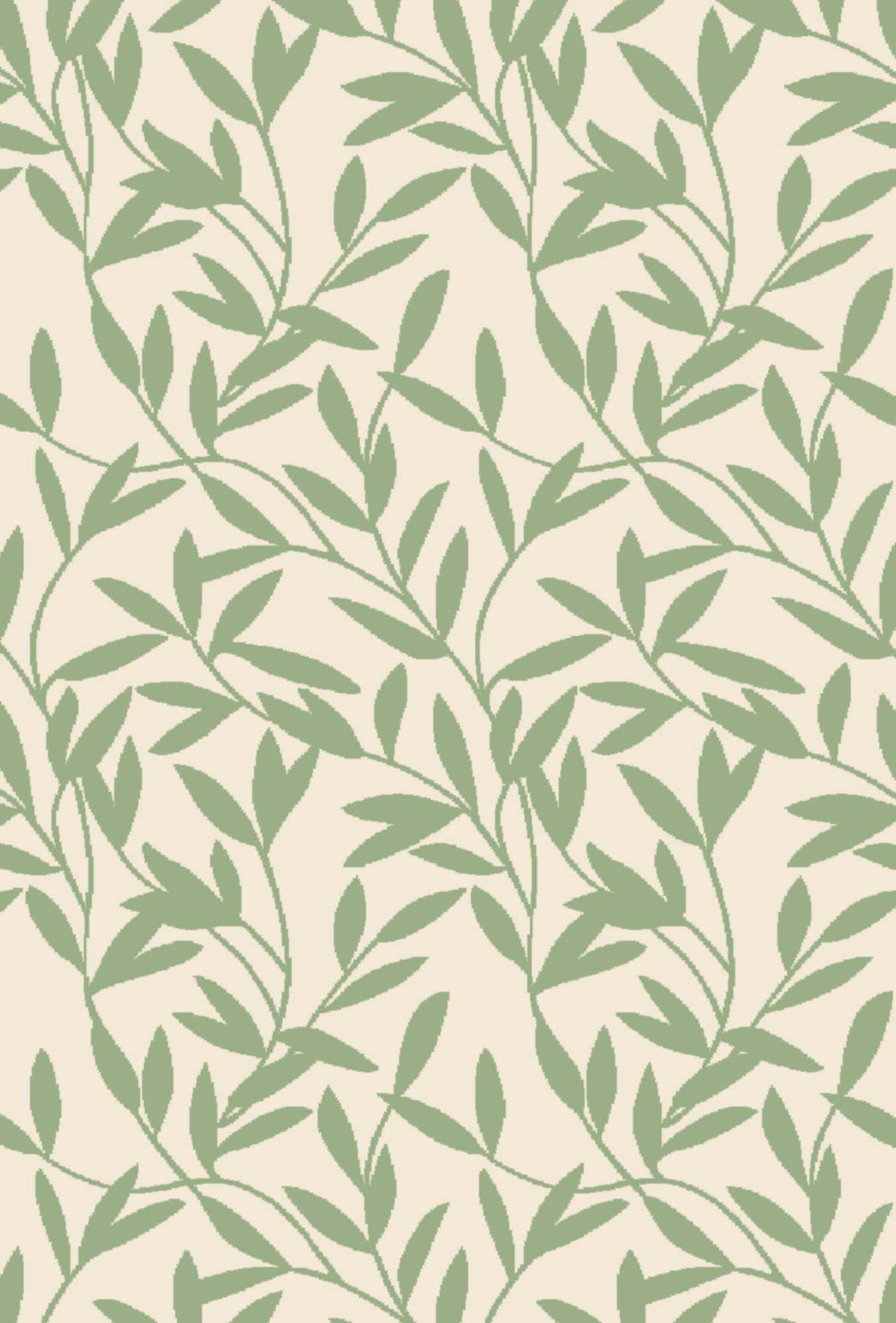 Safarimat branches green beige 1