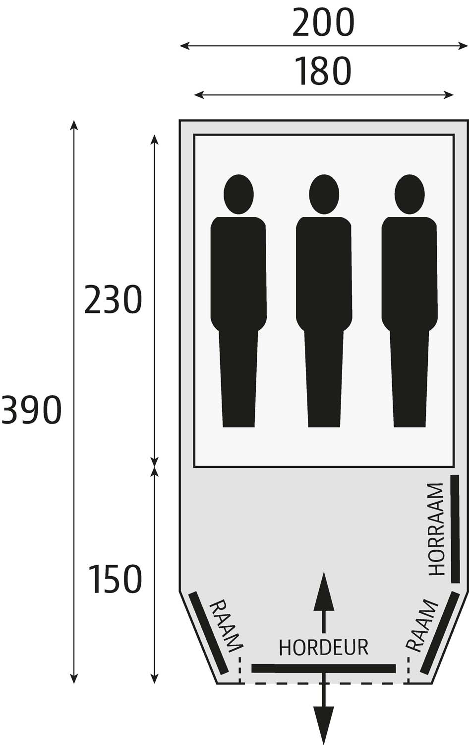 BARDANI Mustang 200 RSTC 3 persoons Tunneltent