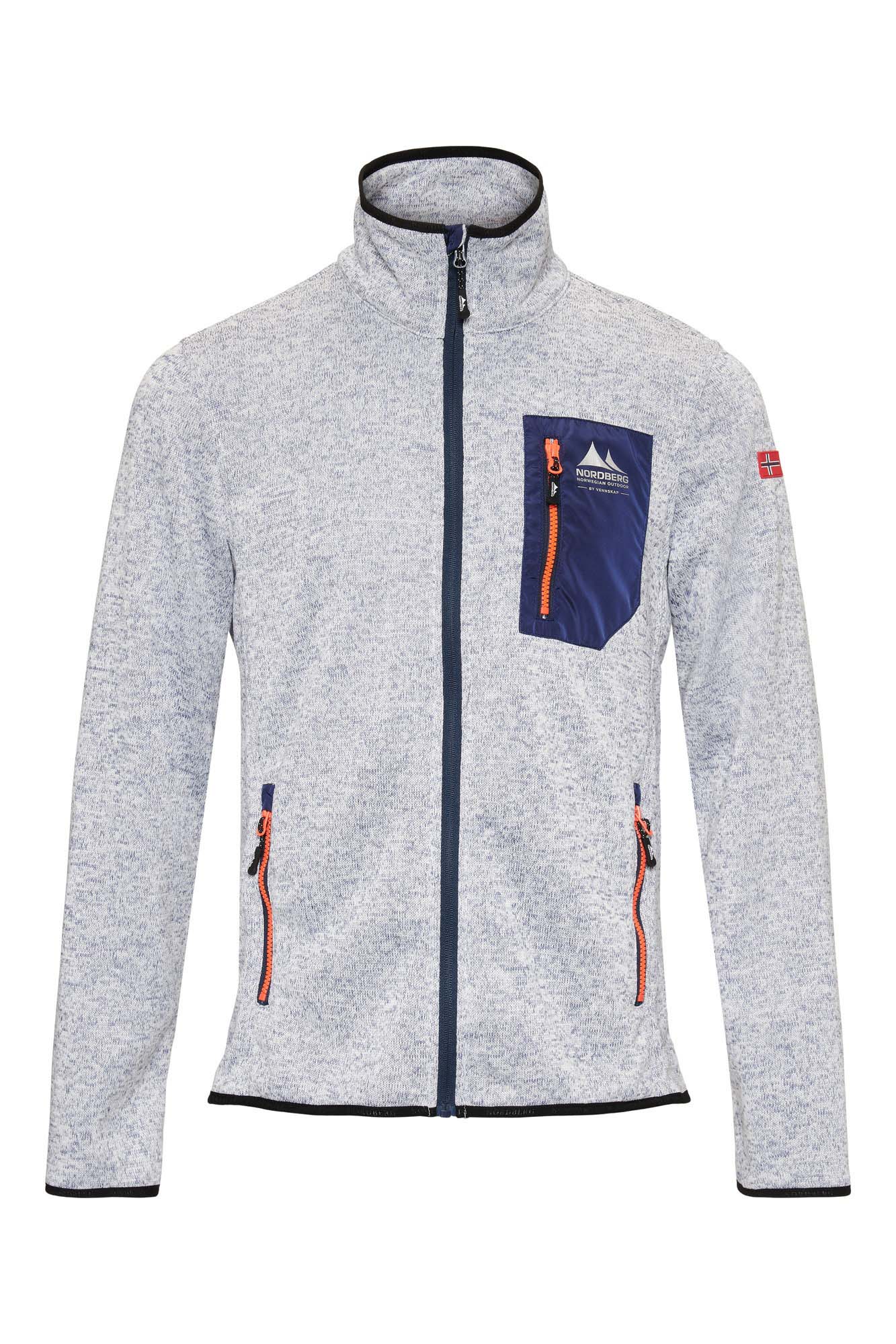 Thumbnail noa mens fleece light blue melange a