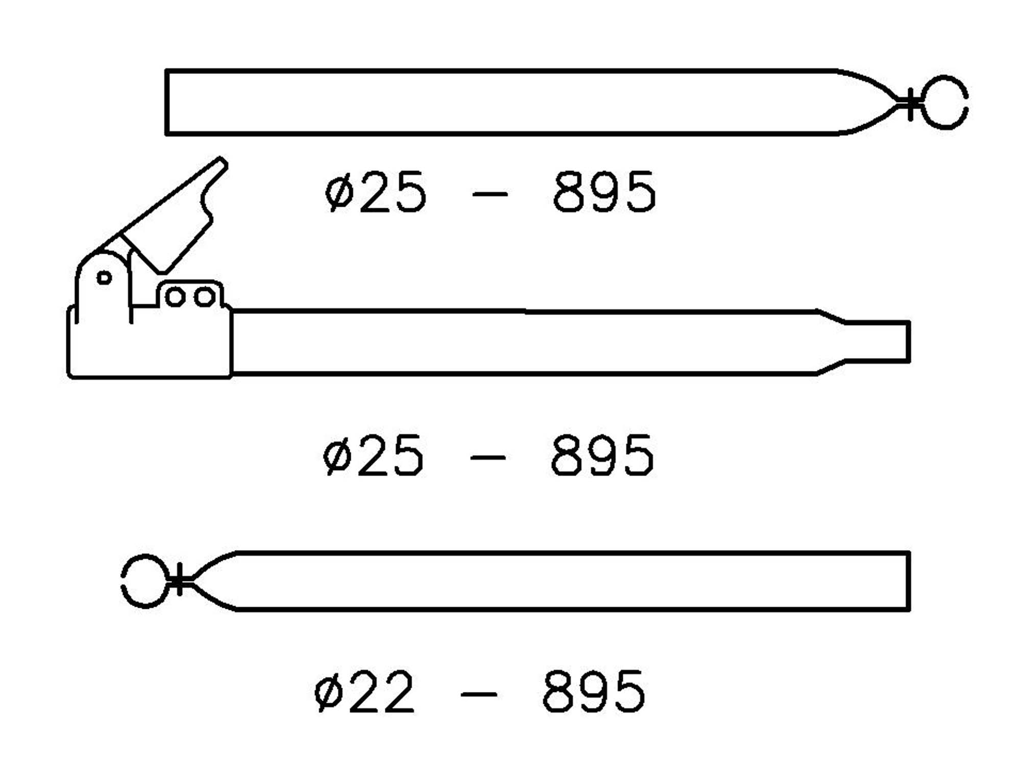 CAMPKING Verandastang Aluminium - 25/22mm, 170-260 cm + Quick Grip