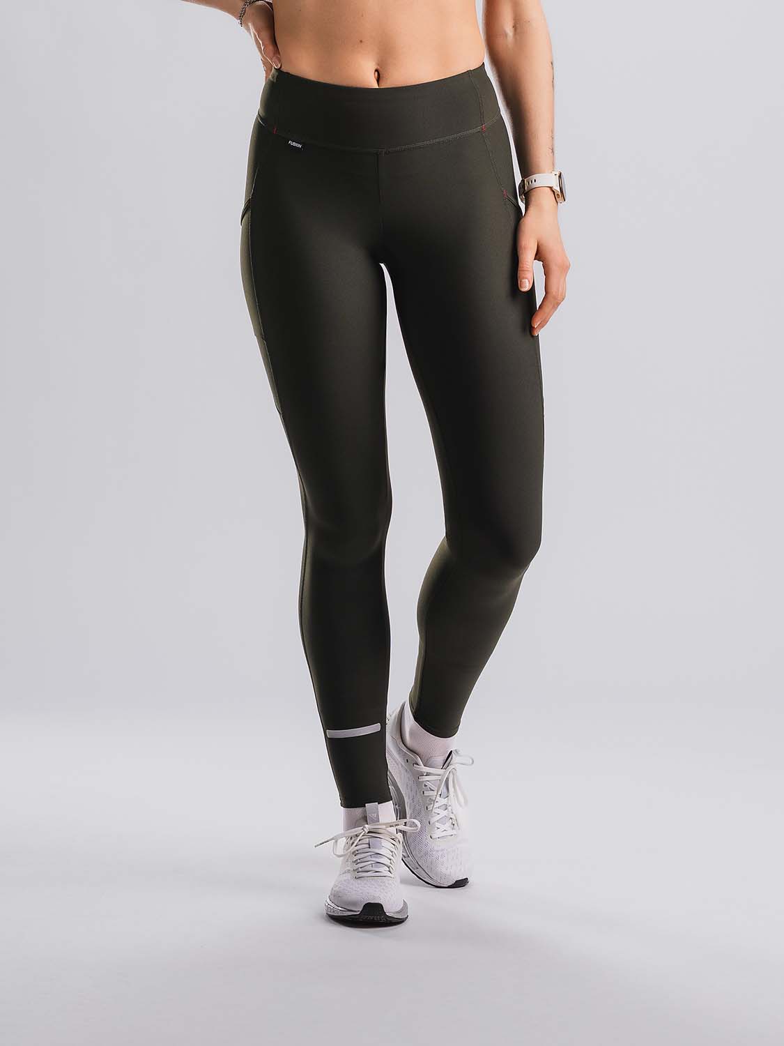 Womens training tights 0266 green 1 v1