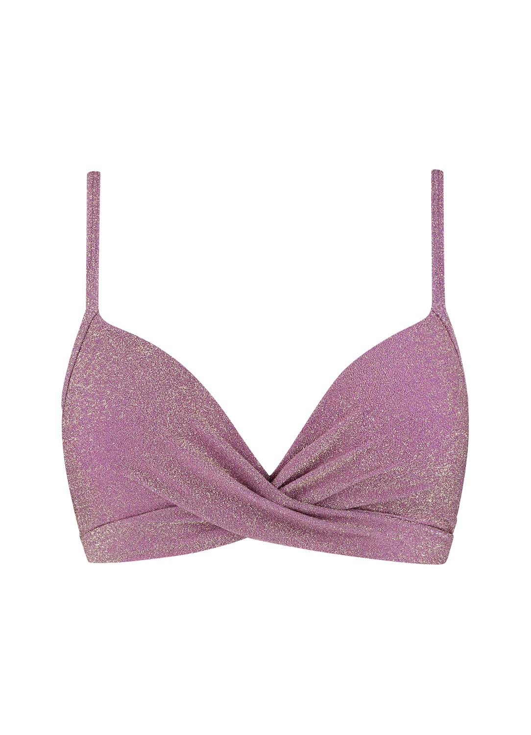 BEACHLIFE Mauve Glitter twist bikinitop Dames