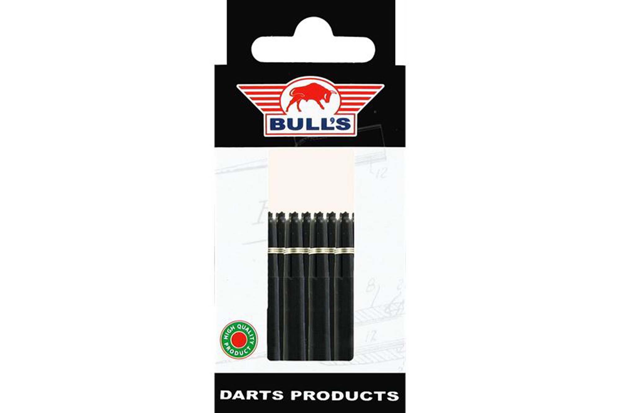 55013 dart shaft bulls nylon the original black in between ring 5pack package