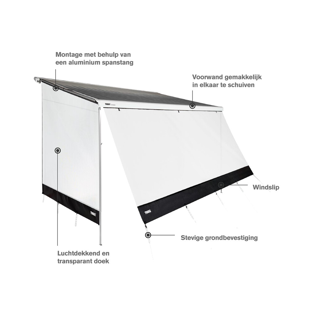 THULE Sun Blocker G2 Voorwand 2.80x1.70m