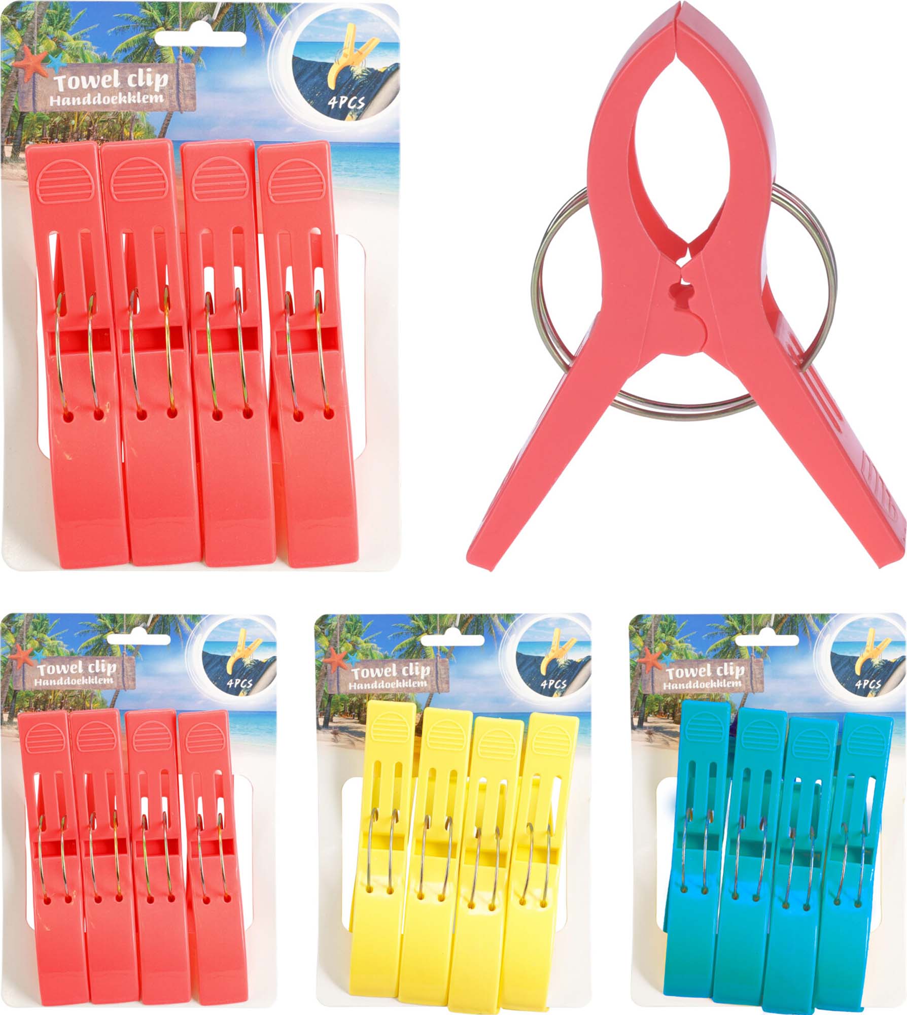 EXCELLENT Handdoekklem 4 stuks