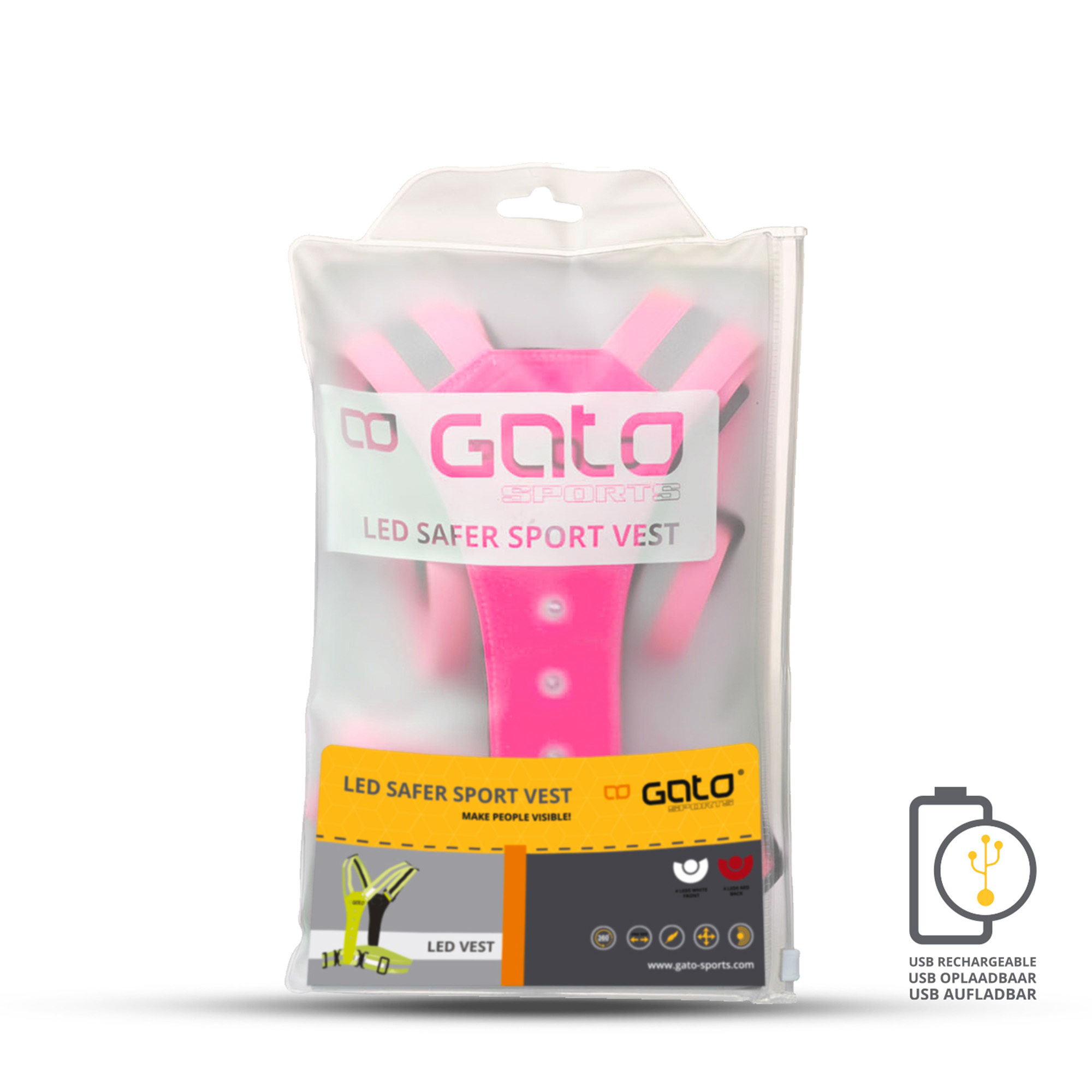 GATO Safer Sport Led Vest Usb GATO Safer Sport Led Vest Usb