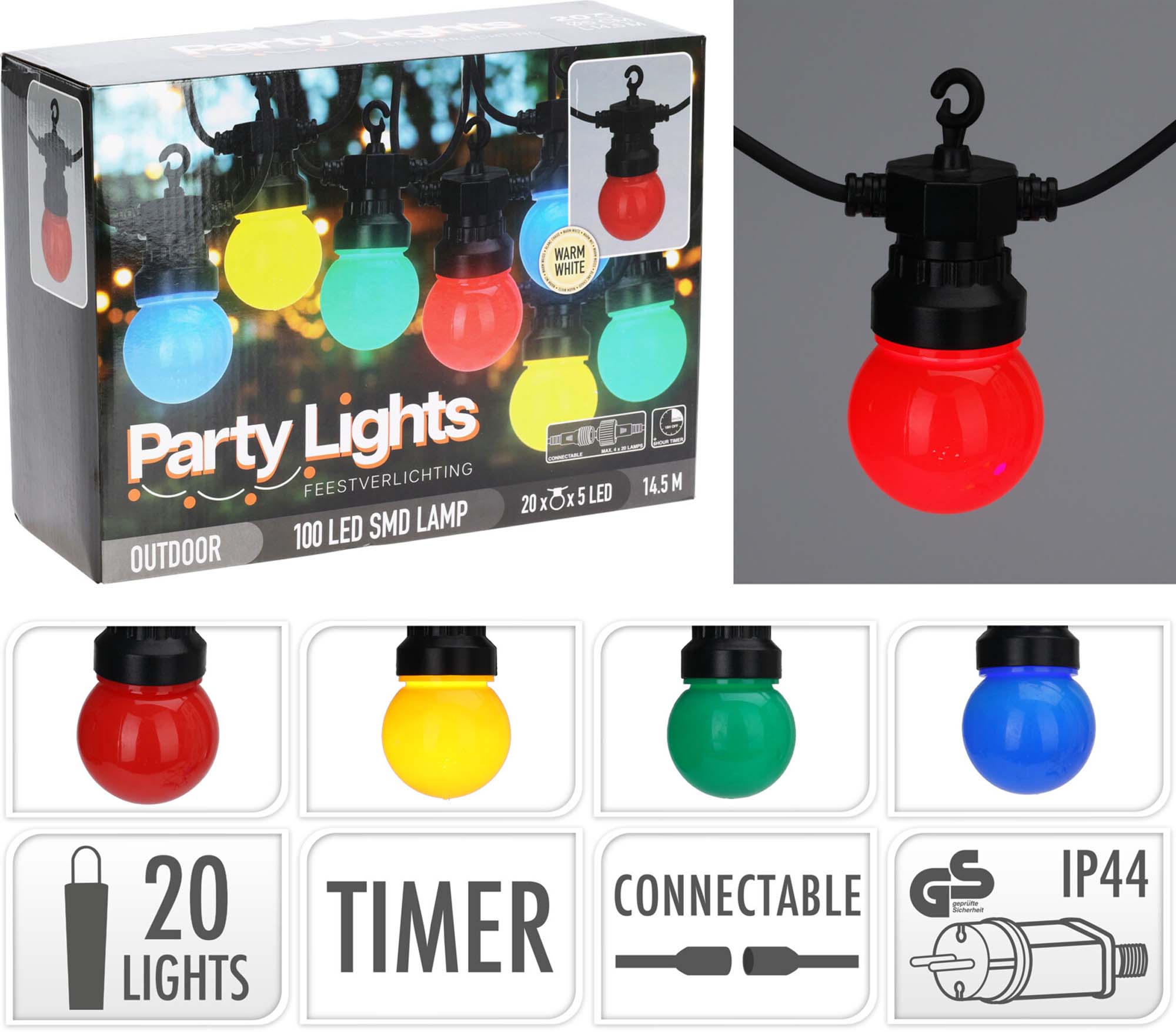 EXCELLENT Feestverlichting Gekleurd