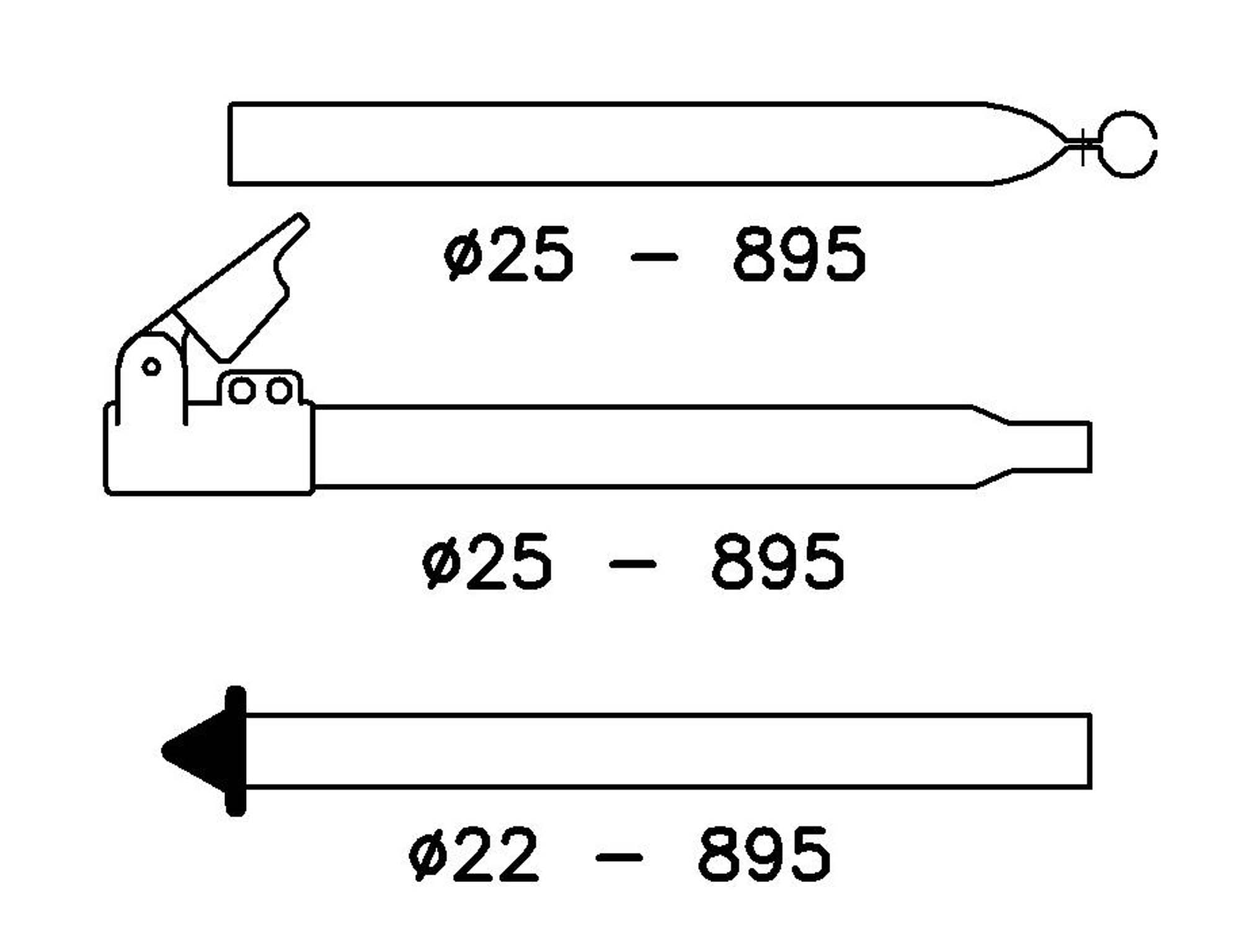 6970256 zak stormstok 2522 mm