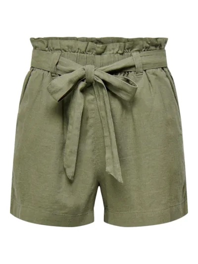 JDY Say Linen Belt Shorts Dames
