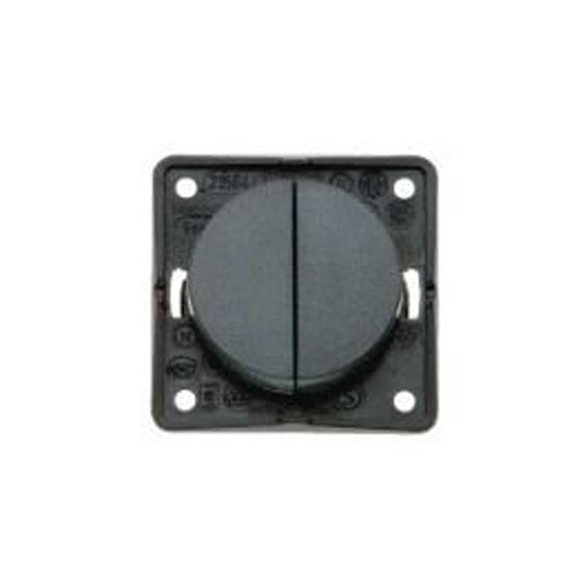 Wipschakelaar dubbel antraciet