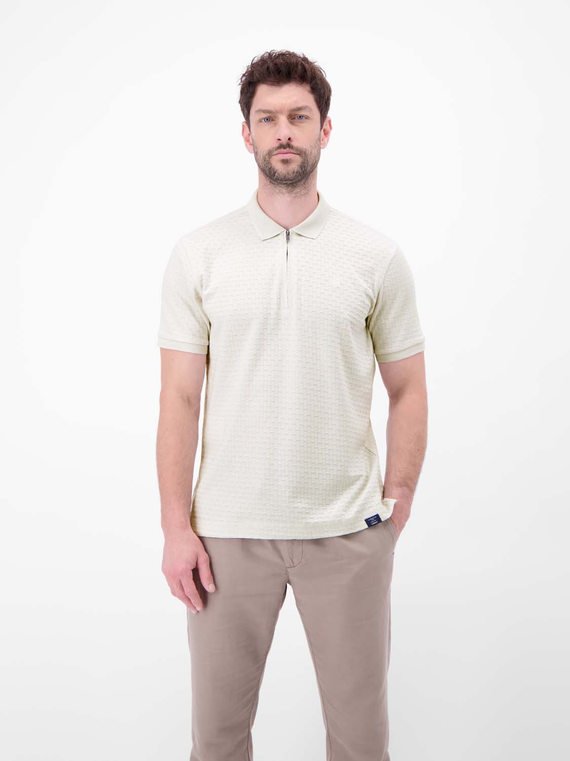 LERROS Poloshirt met ritssluiting Heren