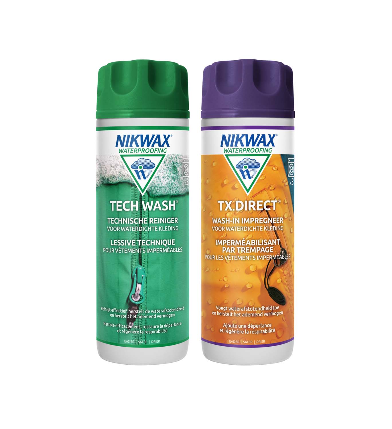 NIKWAX Tech Wash Reiniger + TX.Direct Impregneer Twin Pack 300ML