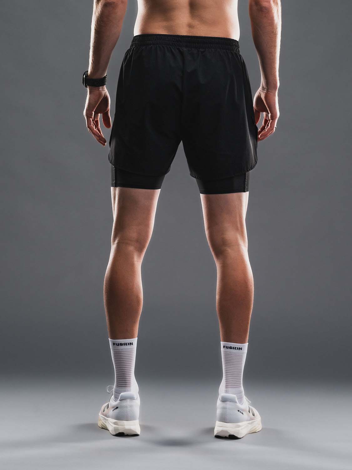 Mens tempo one run shorts 1290 black 2 v1
