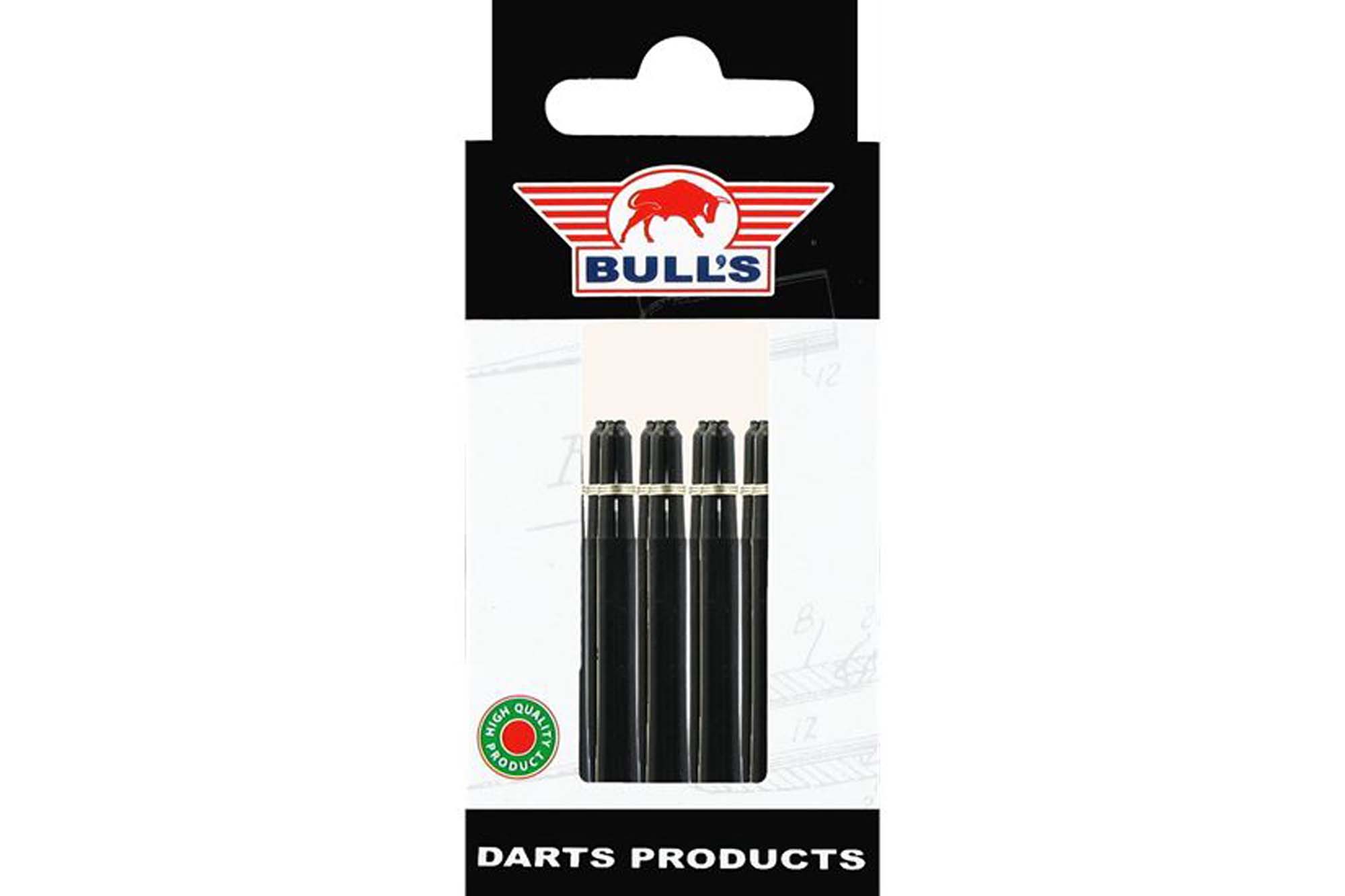 55003 dart shaft bulls nylon the original black medium ring 5pack package