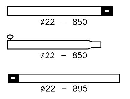 CAMPKING Nokstok 22/19 mm 180-250 cm