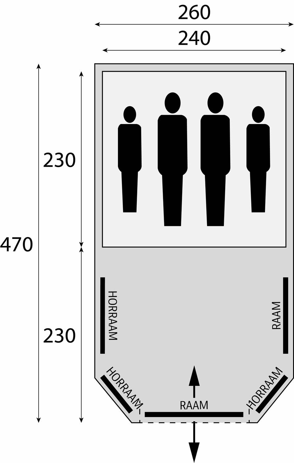 BARDANI AirWave 260 RSTC 4 persoons Tunneltent