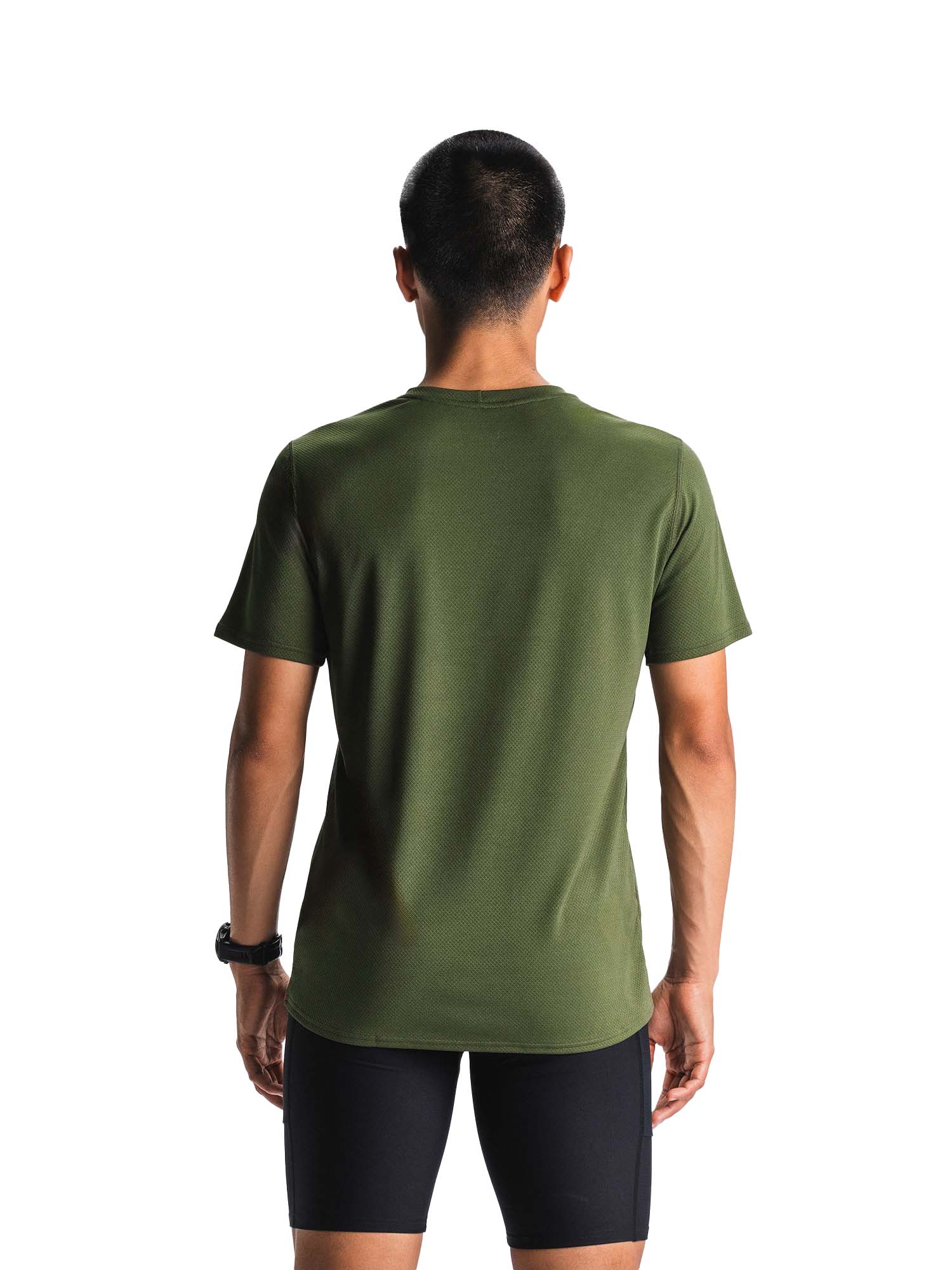 Mens run t shirt 1033 green 2 v1