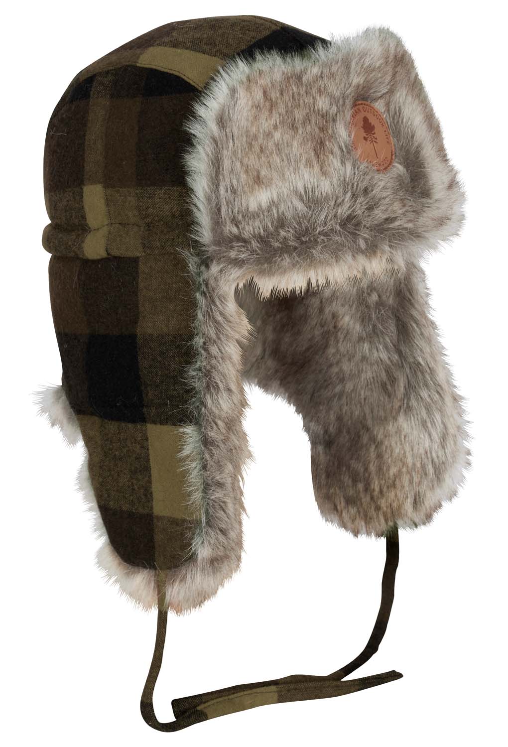 1420 101 01 pinewood classic checked fur hat green black 6342 