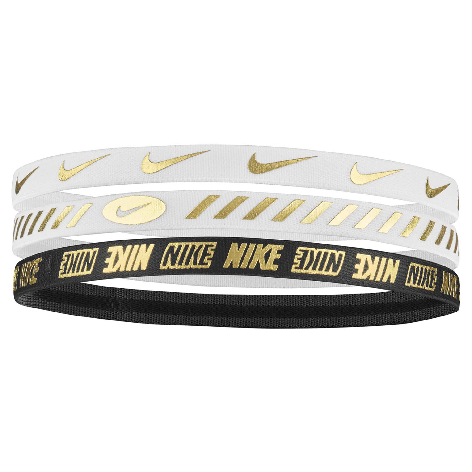 Nike accessoires nike w headbands 3.0 3 pk metallic
