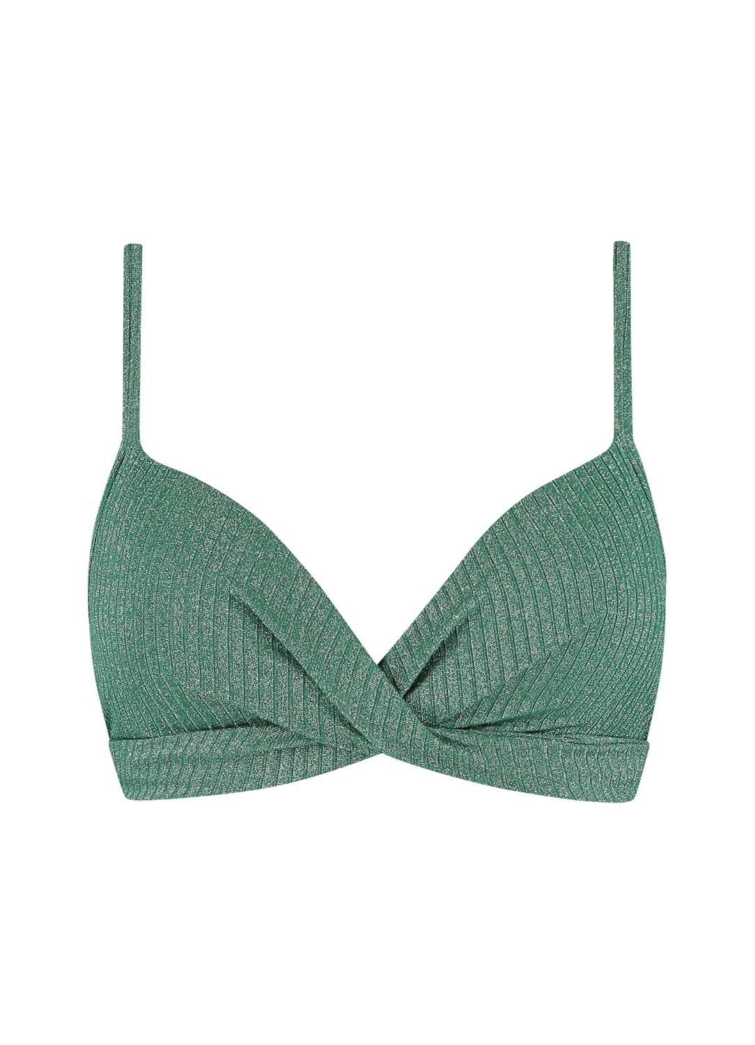 BEACHLIFE Green Glitter twist bikinitop Dames