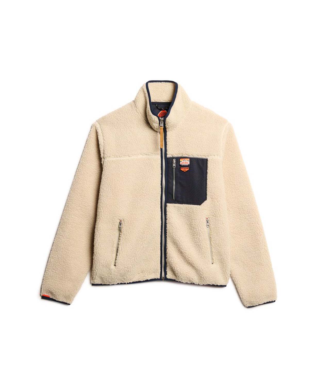 SUPERDRY Vintage Retro Borg Fleece Jas Heren