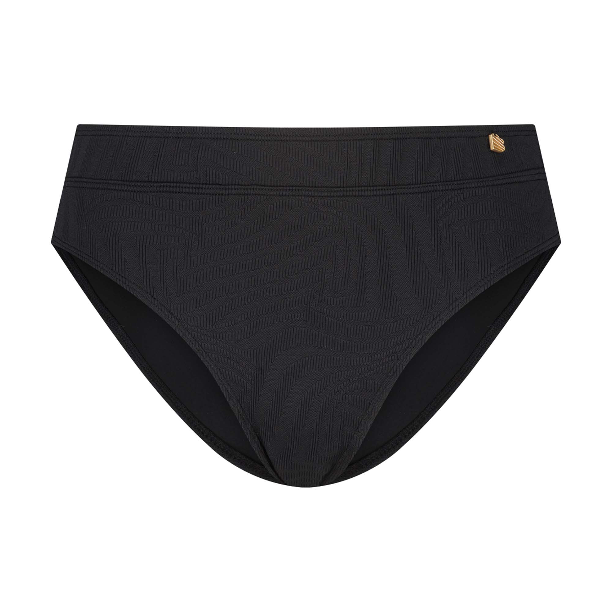 BEACHLIFE Black Swirl High Waist Bikinibroekje Dames