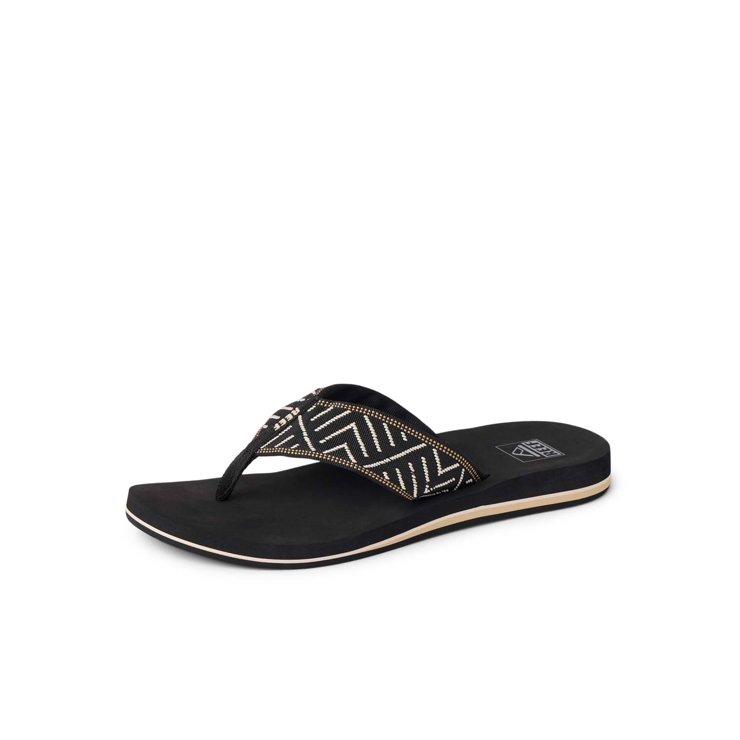 Cj9415 reef spring woven black cream ls wb