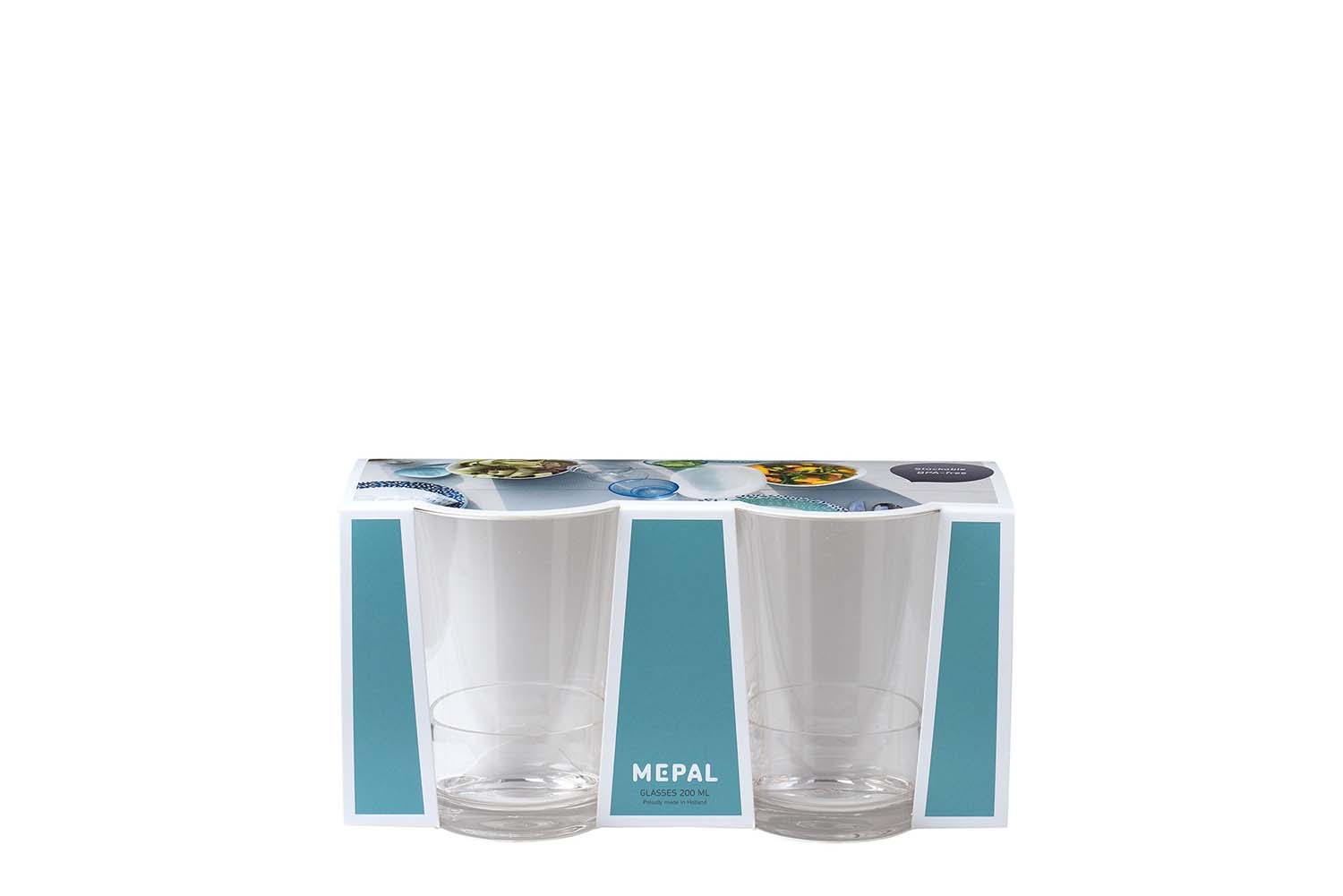 MEPAL Glas Flow 200 ml - set van 2 stuks
