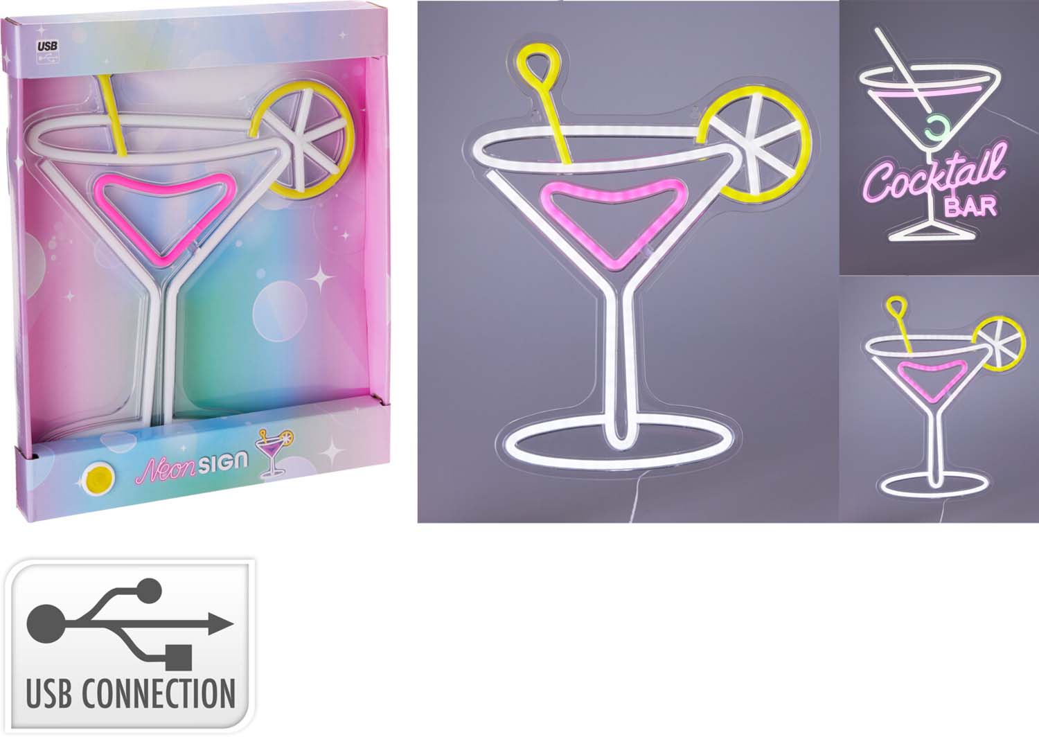 EXCELLENT Neon Cocktail Wanddeco