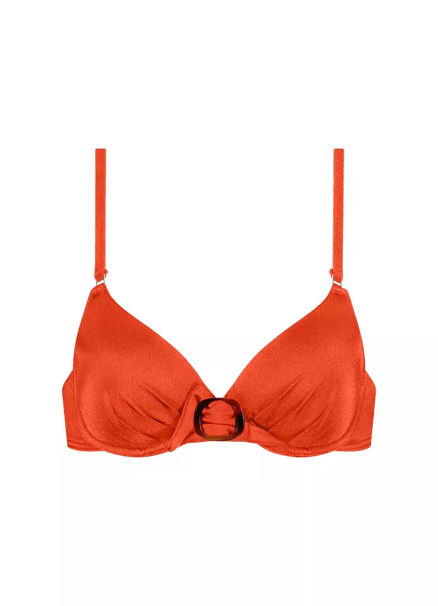 Cyell satin tomato bikinitop csw136b321 front
