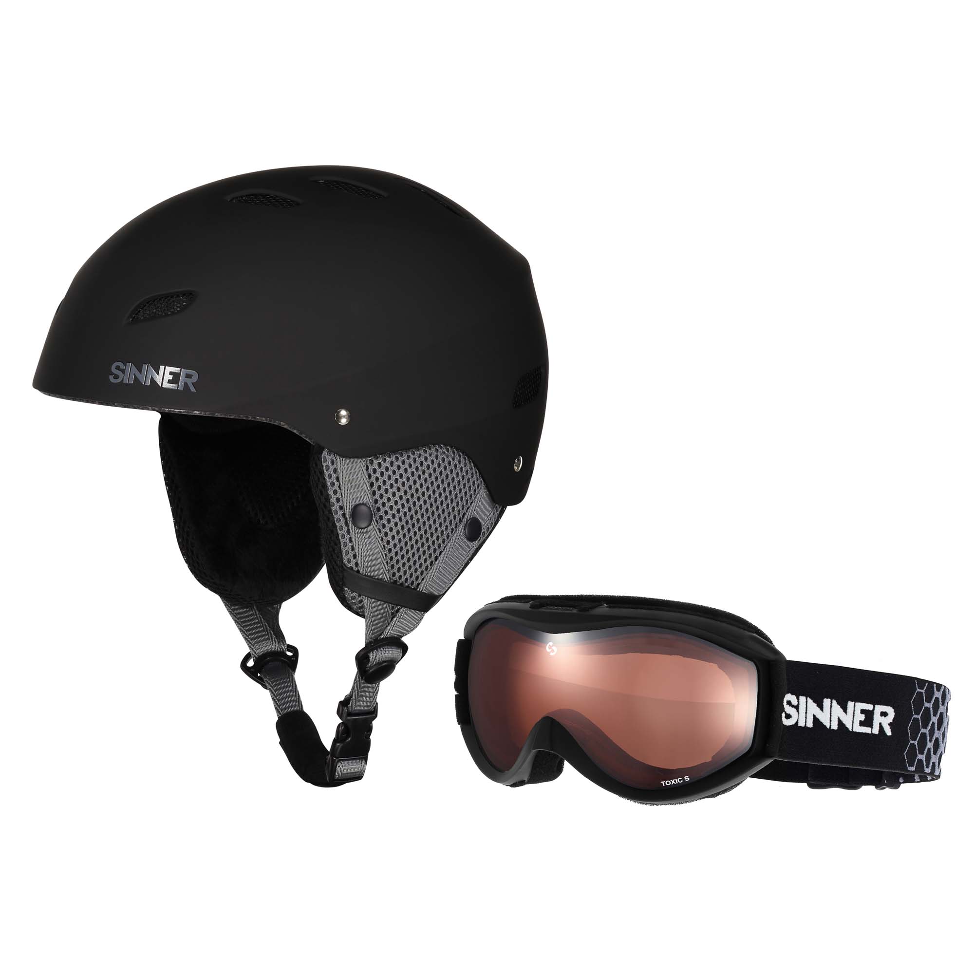 SINNER Combi-Pack Bingham Skihelm + Toxic Skibril Unisex