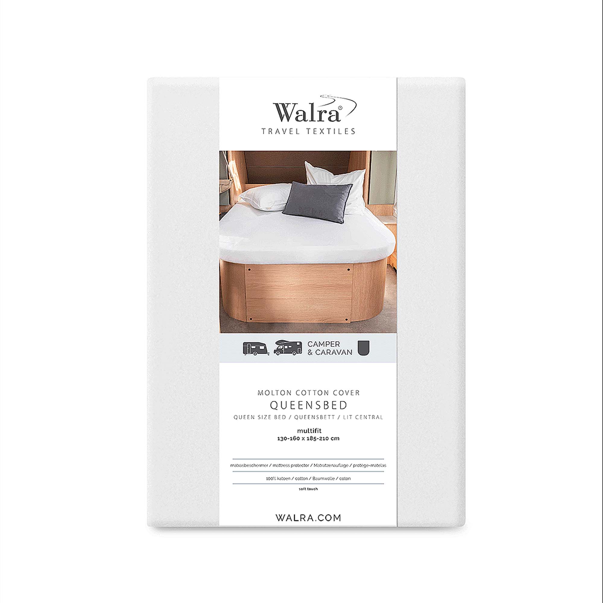 WALRA TRAVEL Molton Matrasbeschermer Queensbed