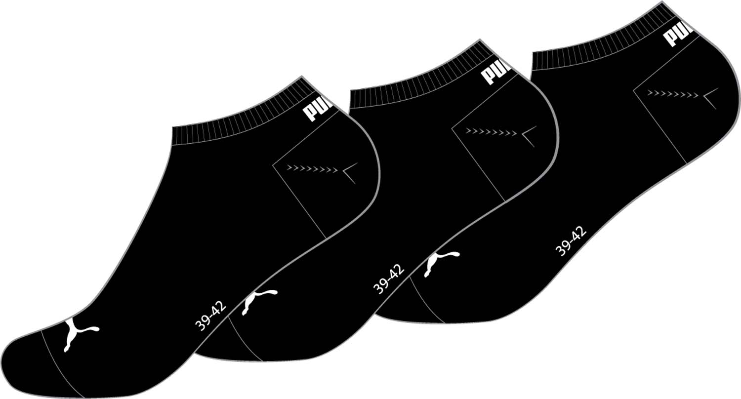 PUMA Sneakersokken 3-Pack Unisex