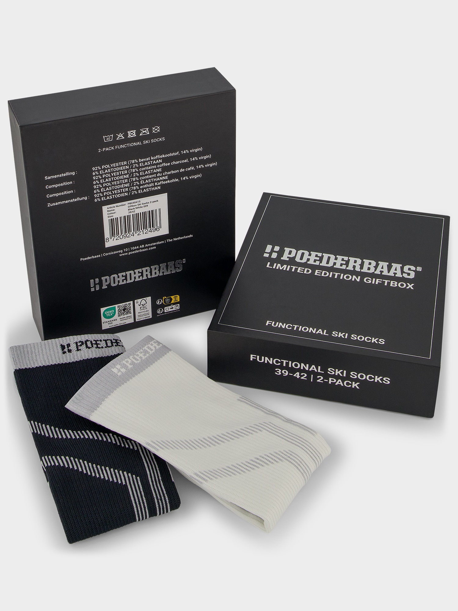 POEDERBAAS Giftbox Ski Socks 2-pack Heren