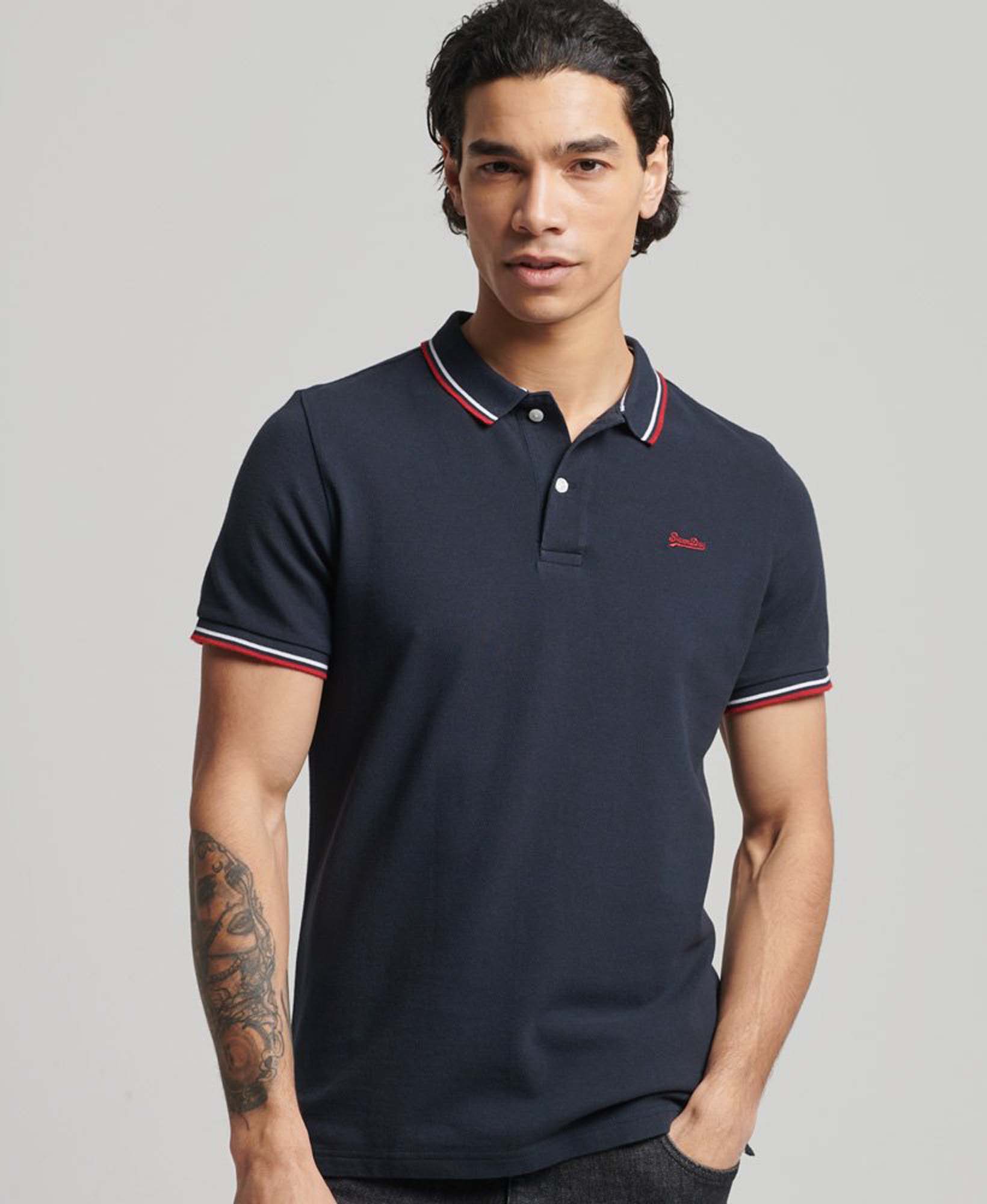 Tipped polo nat 1