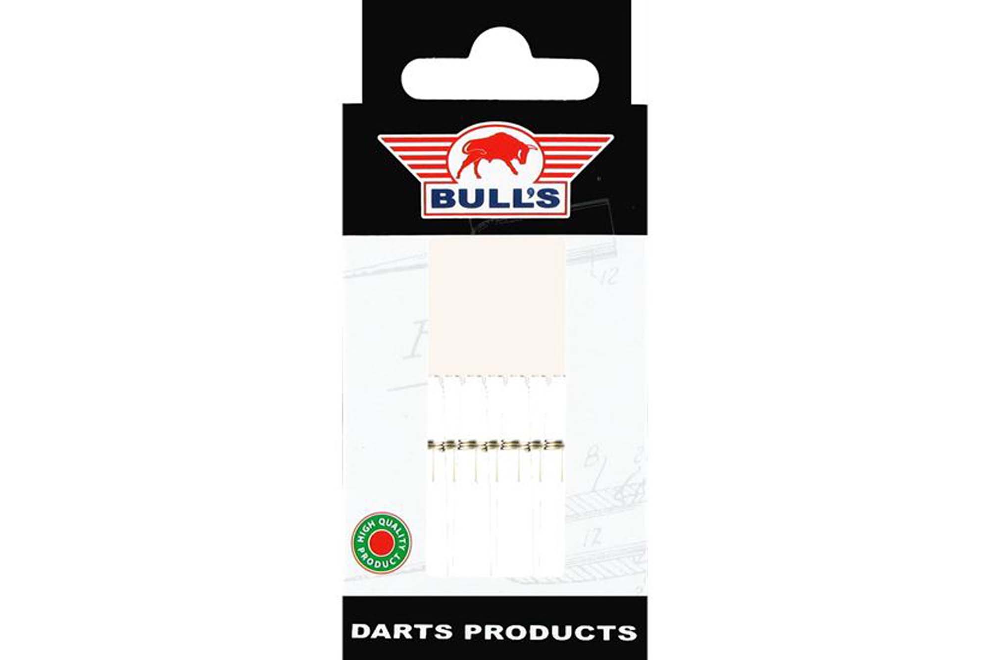 55024 dart shaft bulls nylon the original white short ring 5pack package