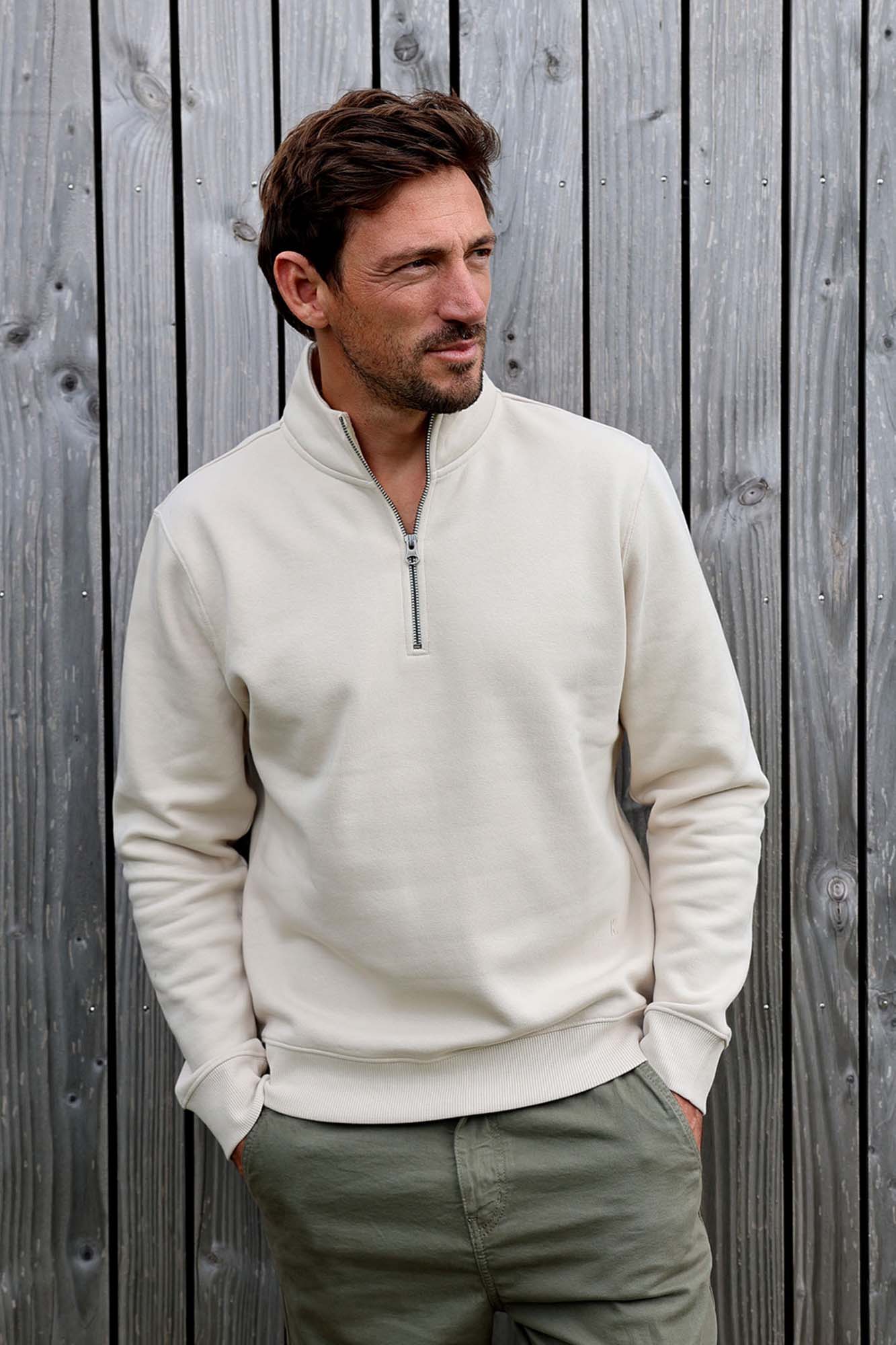 KULTIVATE Trui Halve Rits Comfort Heren
