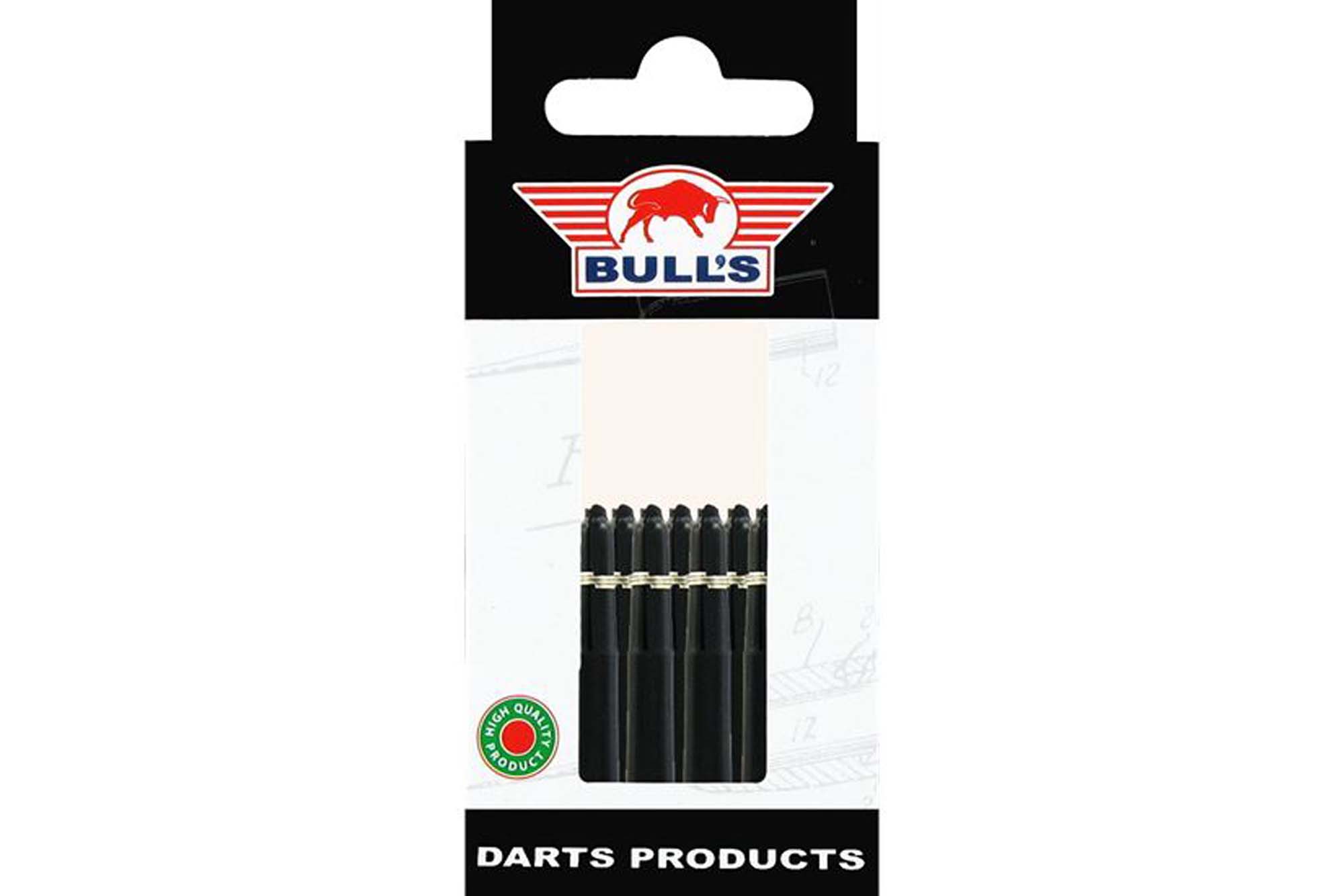 55023 dart shaft bulls nylon the original black medium ring 5pack package
