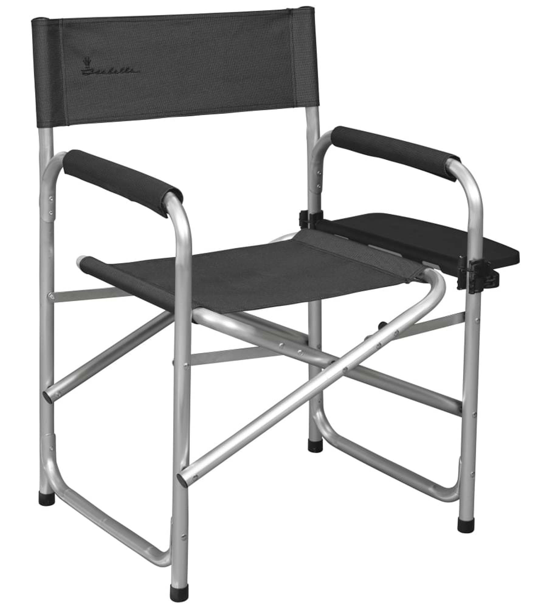 Regisseursstoel met zijtafel grijs