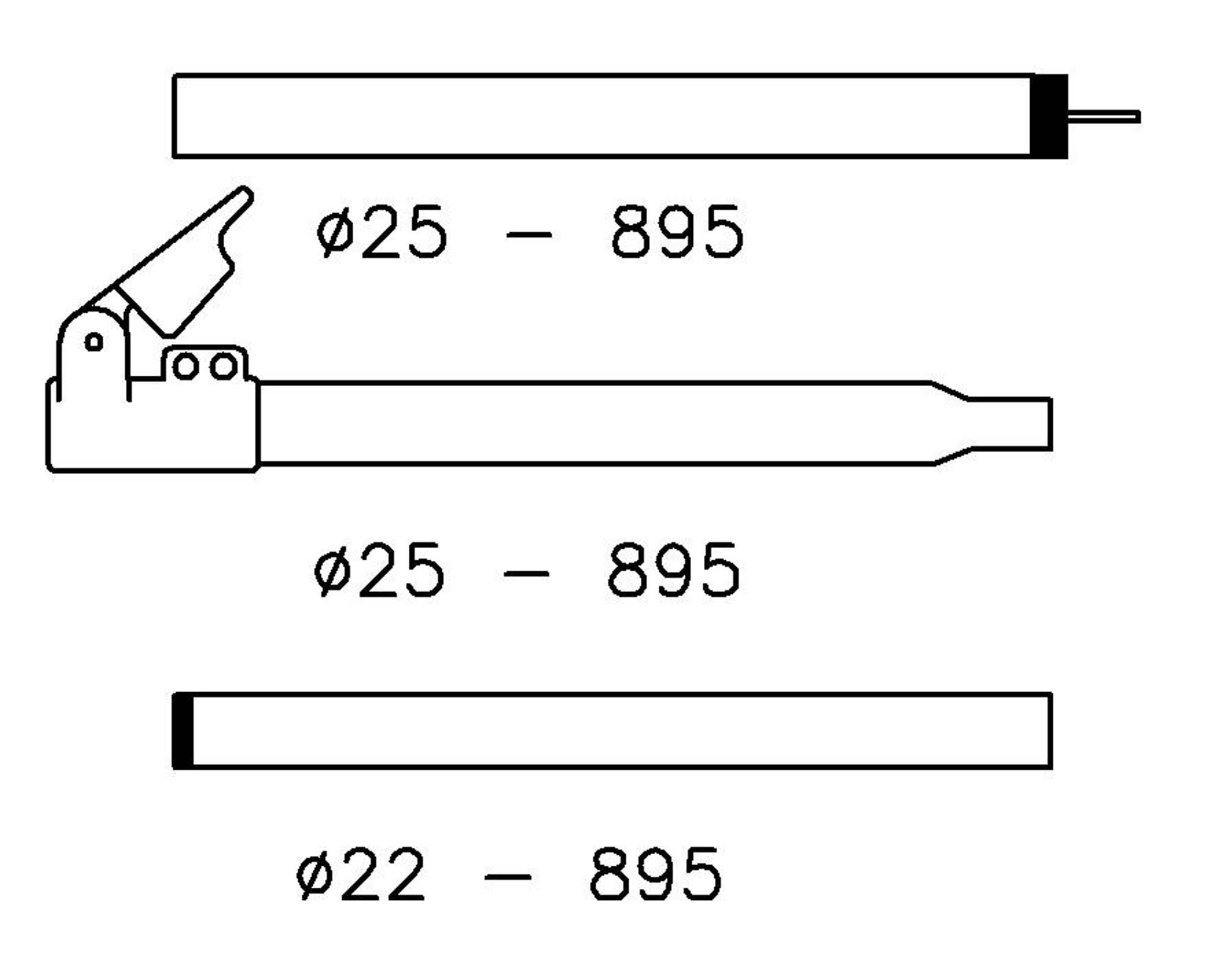 6941256 zak caravanvoortentstok 2522mm