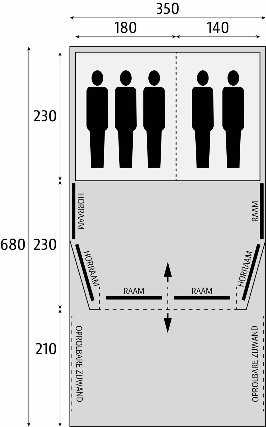 BARDANI AirWave 350 Deluxe RSTC 5 persoons Tunneltent