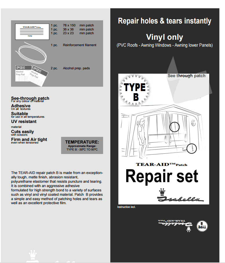 ISABELLA Repairset Pvc