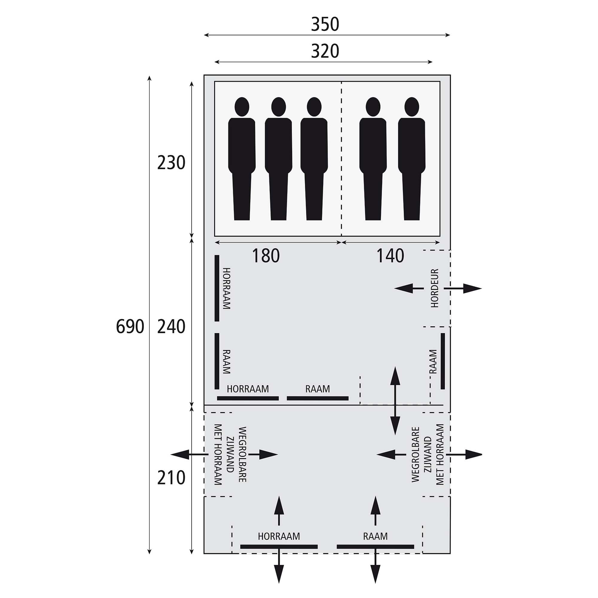 BARDANI AirSpace 350 TC opblaasbare tent