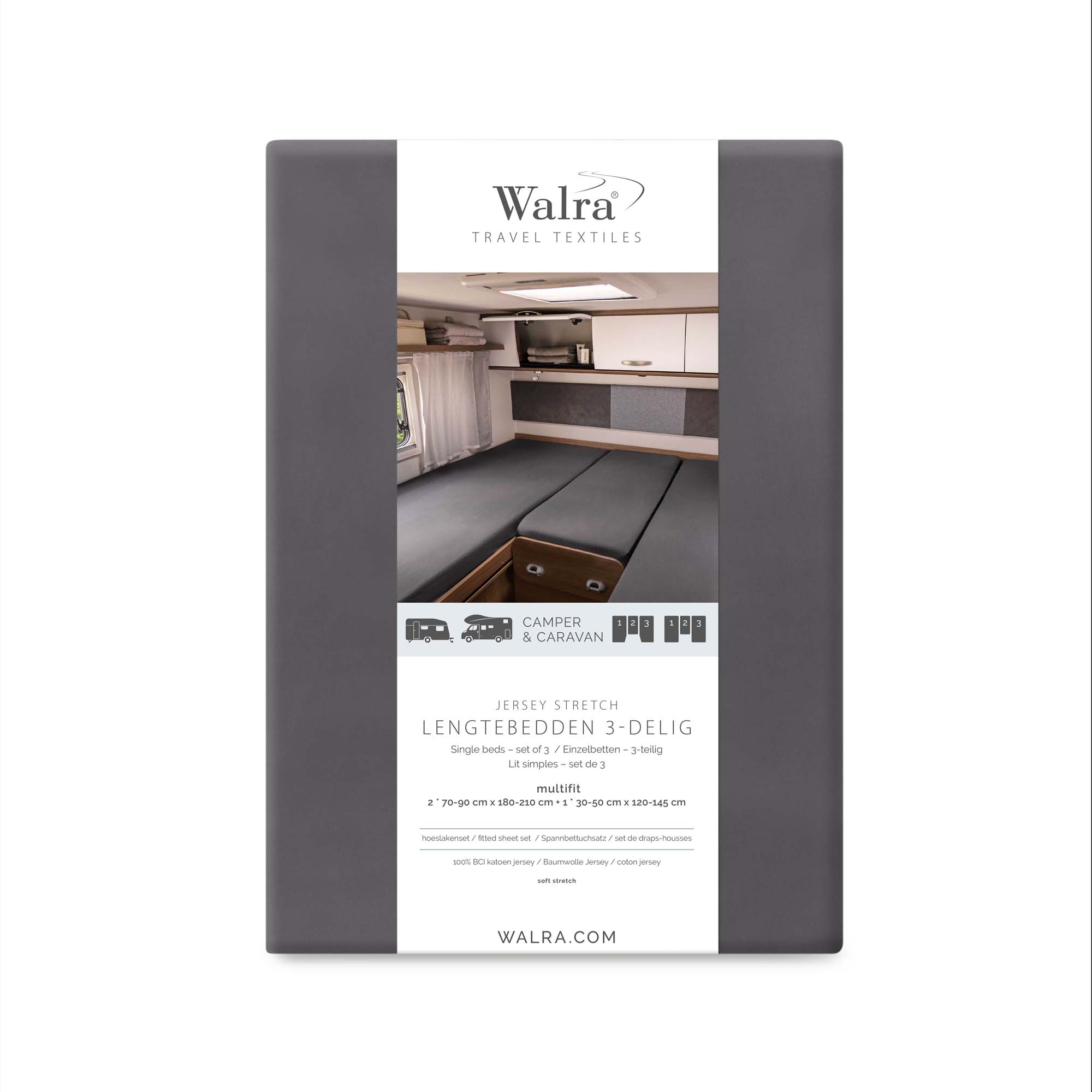 WALRA TRAVEL Jersey hoeslaken 3-delig WALRA TRAVEL Jersey hoeslaken 3-delig
