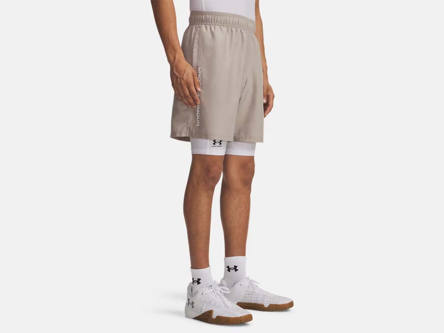 UNDER ARMOUR ua tech woven wordmark short-brn korte trainingsbroek Heren