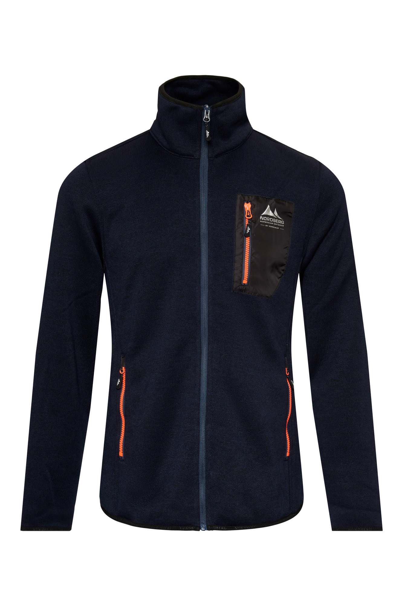 Thumbnail noa mens fleece navy melange a