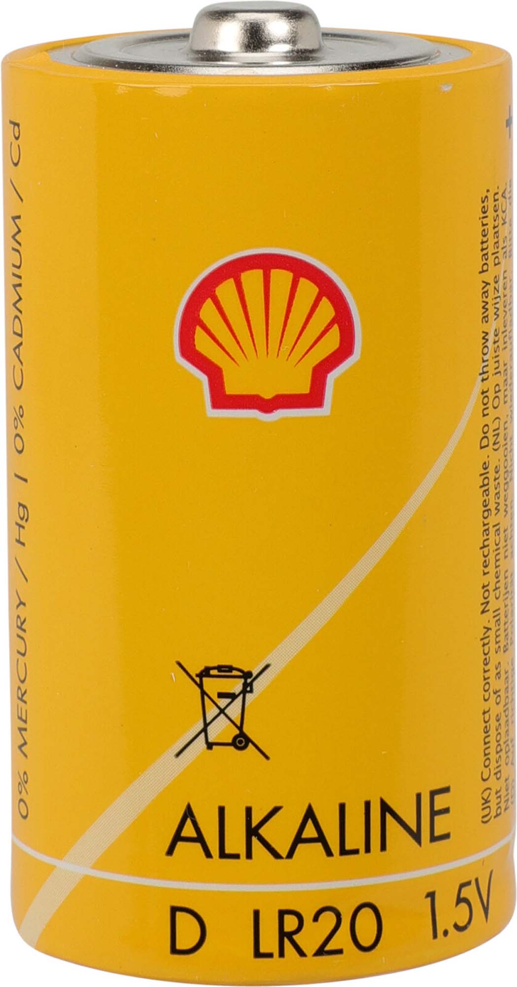 SHELL Batterijen Alkaline D 2 stuks