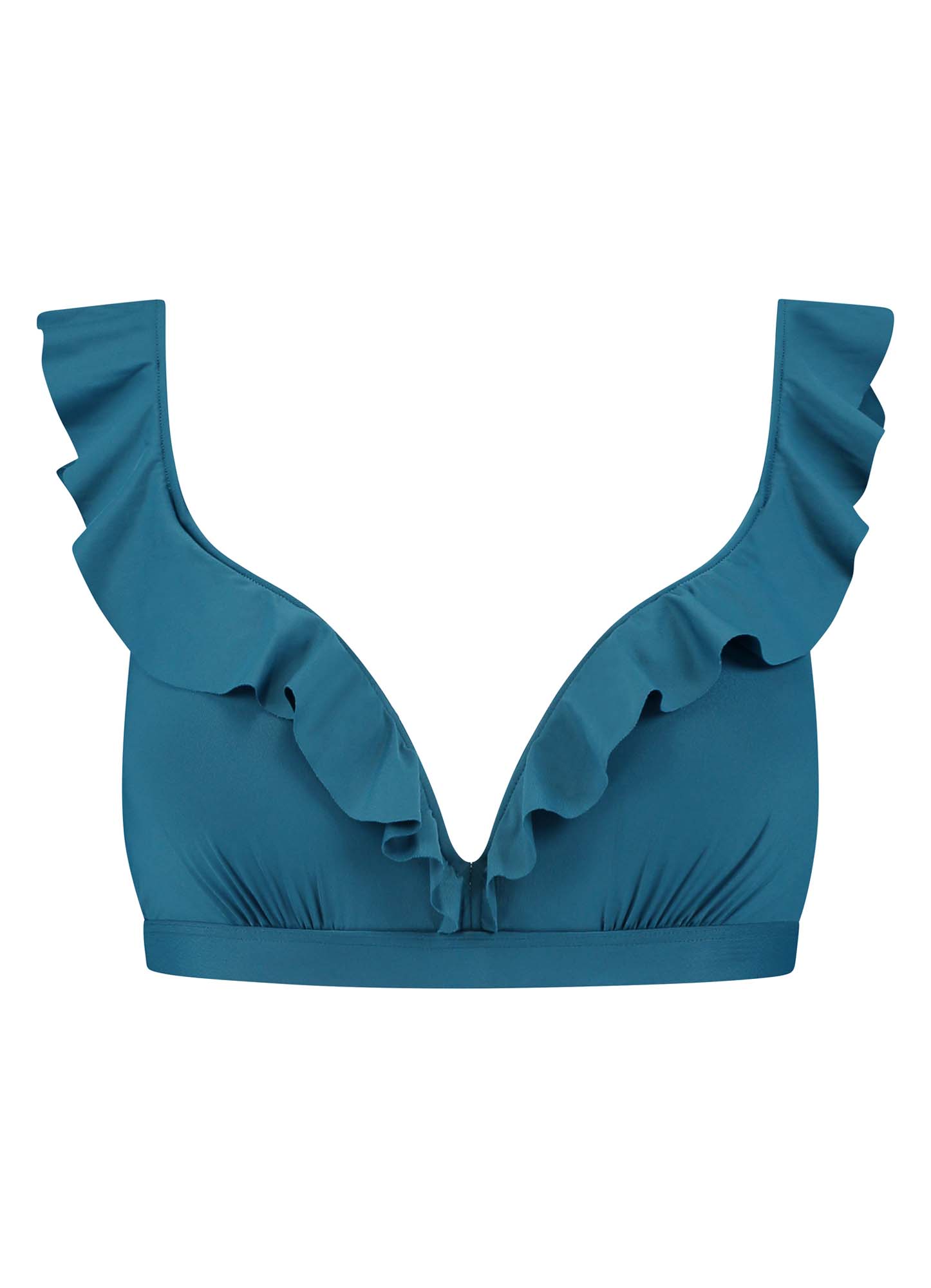 BEACHLIFE Petrol Ruffle Bikinitop Dames