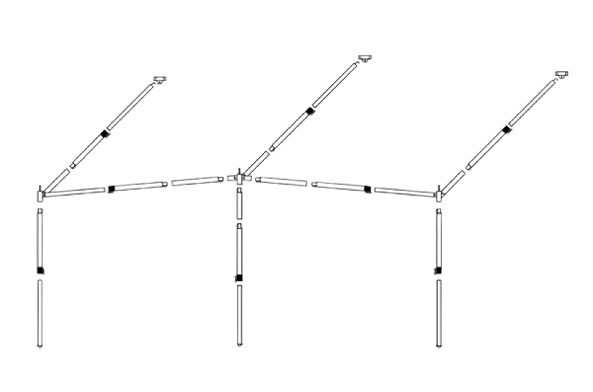 DOREMA Luifelframe 3-9 Staal 22mm